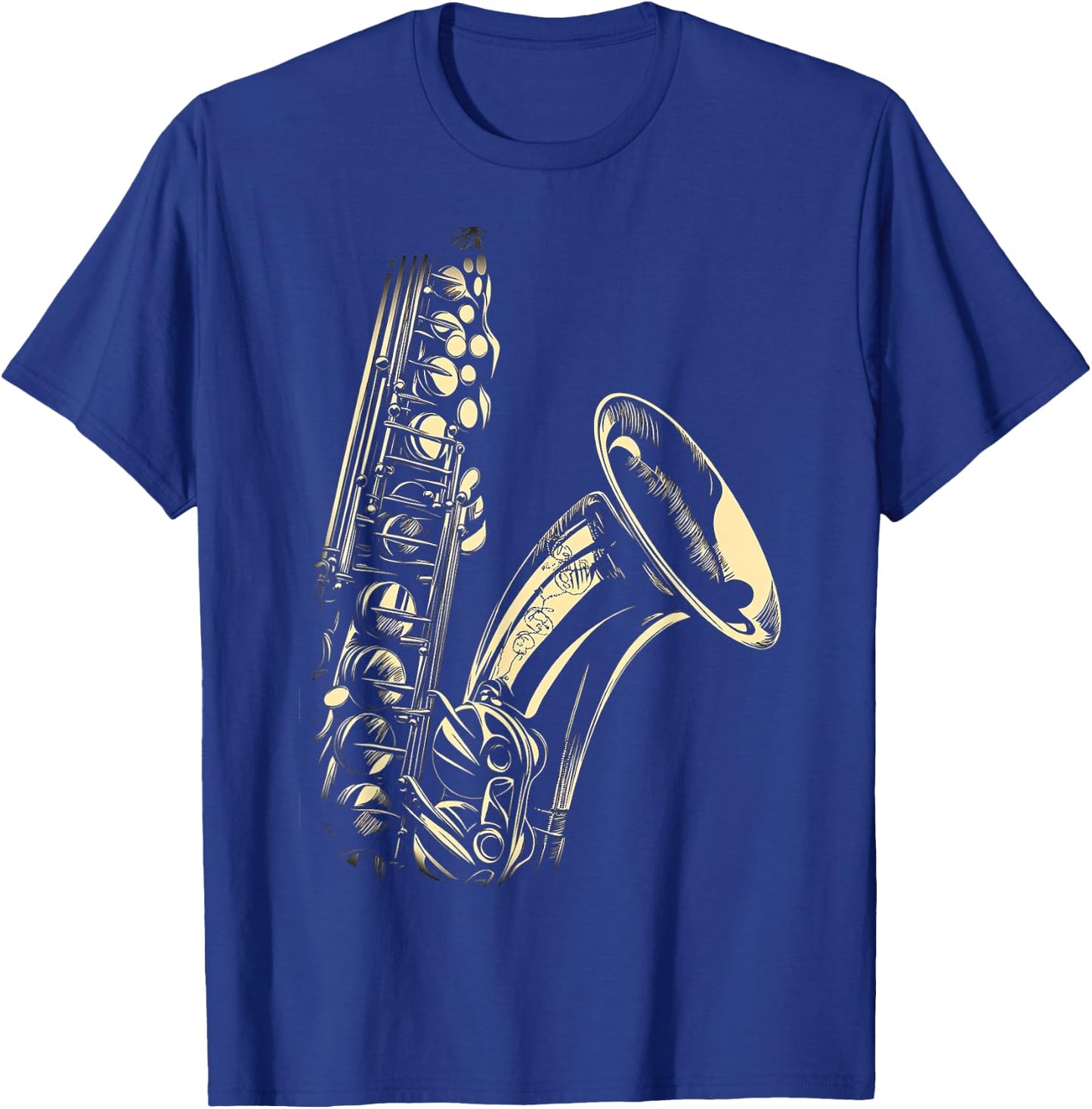 Saxophone Music Instrument Motif Illustration Saxophone T-Shirt - T-Shirt | Royal