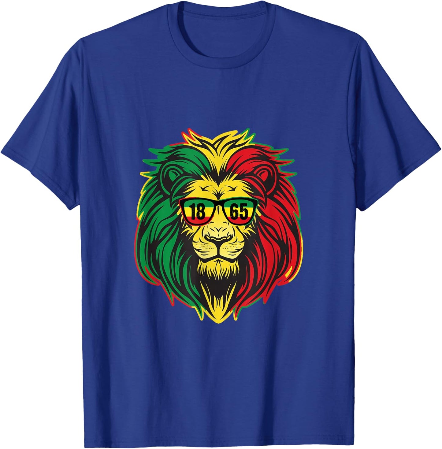 Lion juneteenth Shirt Women Dress Black History Freedom 1865 T-Shirt - T-Shirt | Royal