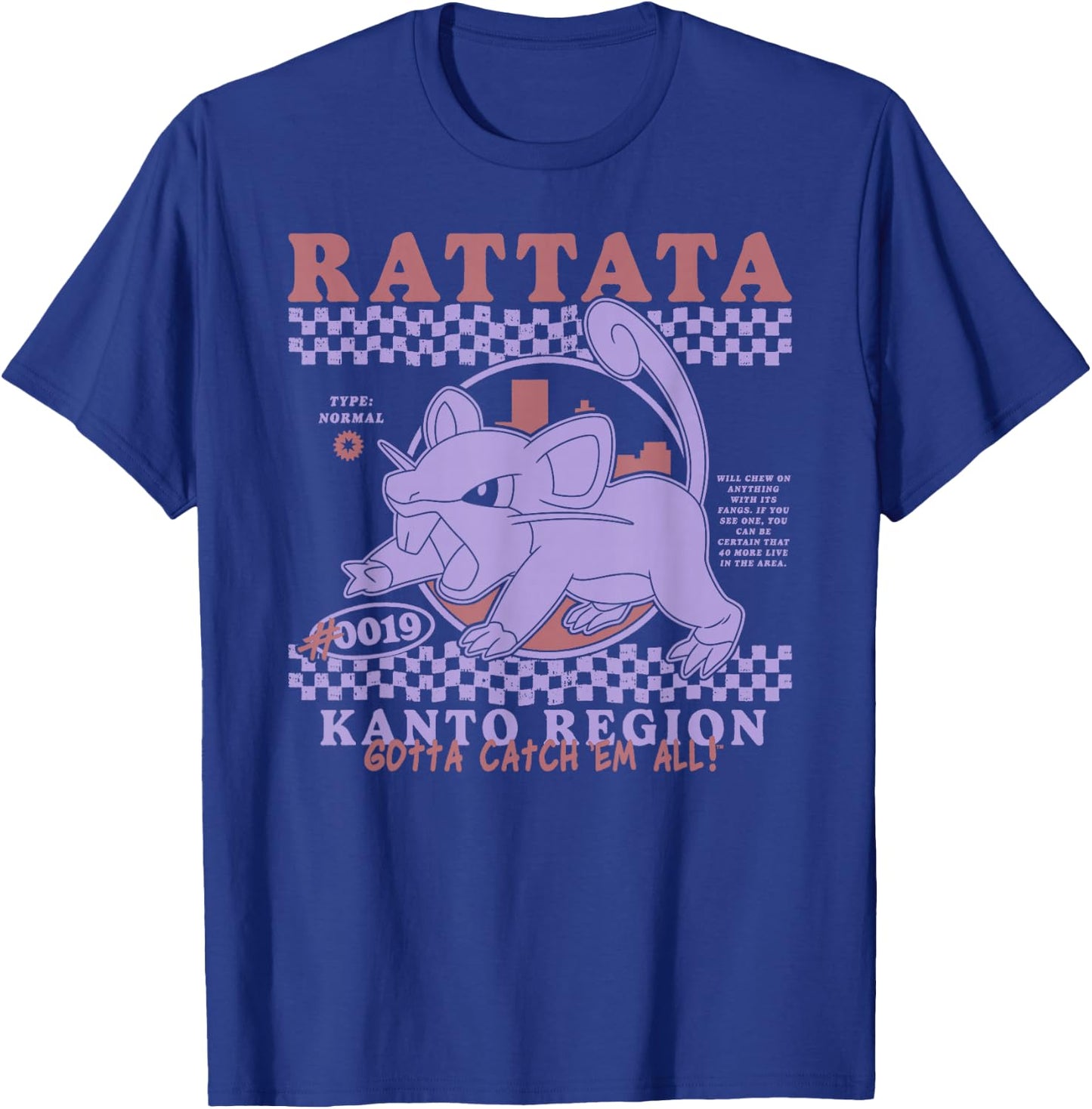 Pokémon Rattata Kanto Region Gotta Catch'em All! #0019 T-Shirt - T-Shirt | Royal