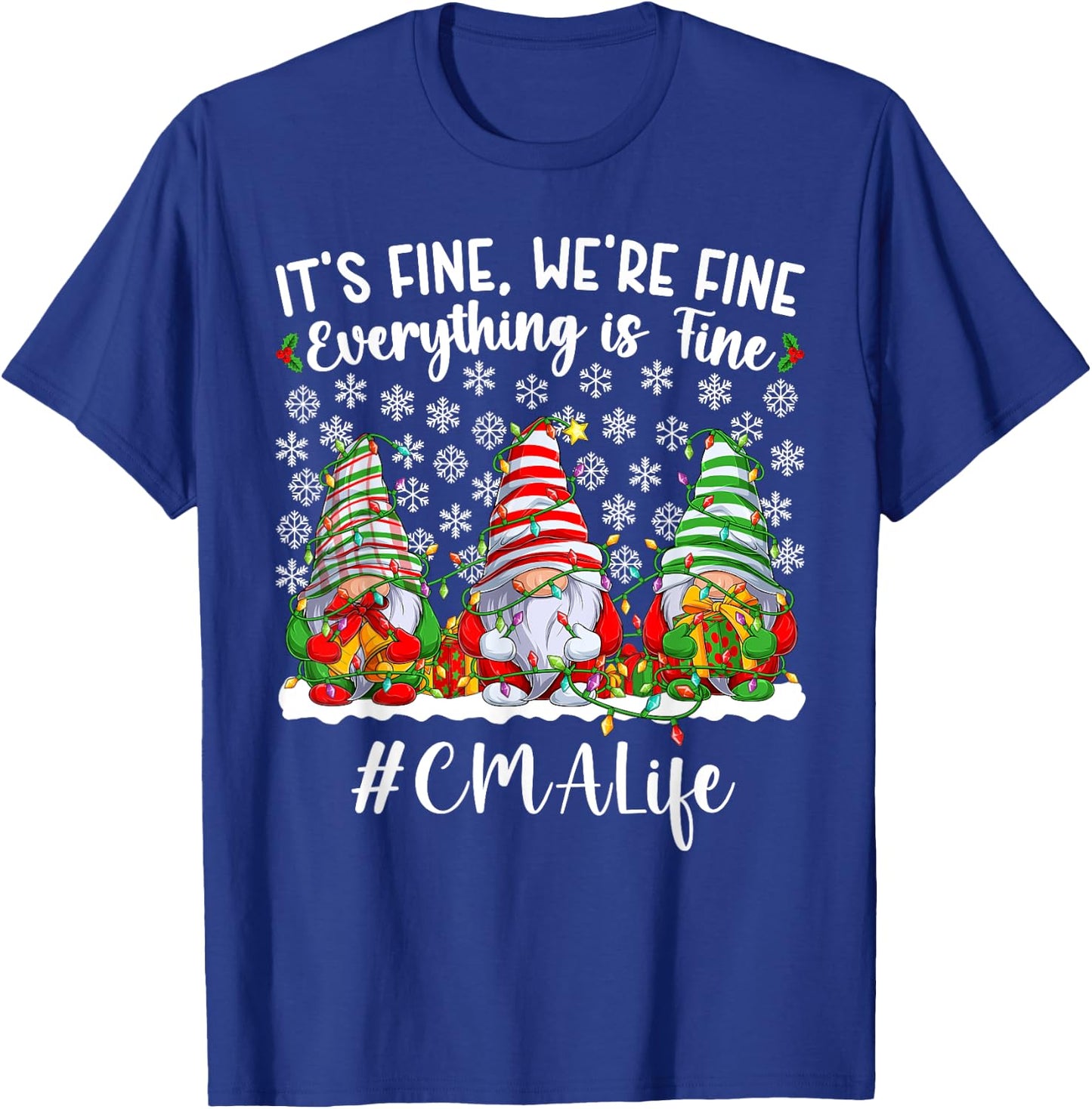 Funny Certified Medical Assistant Christmas CMA Xmas Party T-Shirt - T-Shirt | Royal