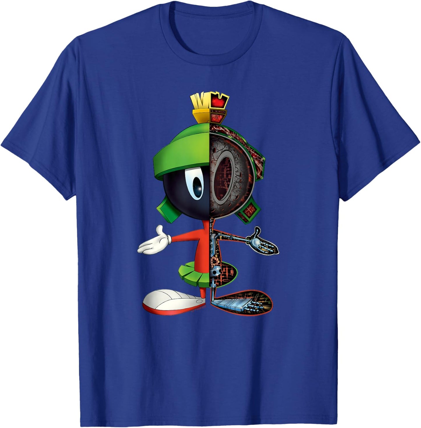 Looney Tunes Marvin Martian Half Skeleton T-Shirt - T-Shirt | Royal