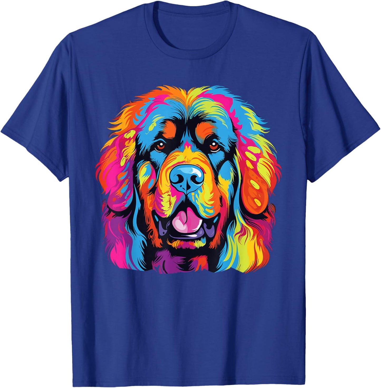 Watercolour Colourful Tibetan Dog T-Shirt - T-Shirt | Royal