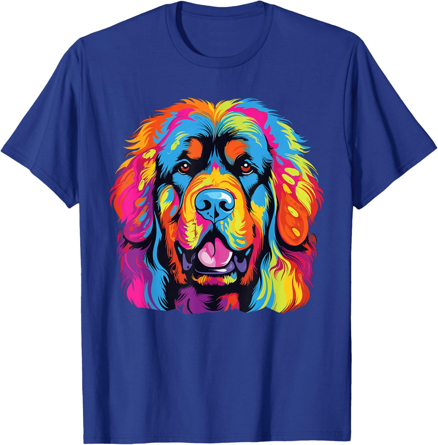 Watercolour Colourful Tibetan Dog T-Shirt - T-Shirt | Royal