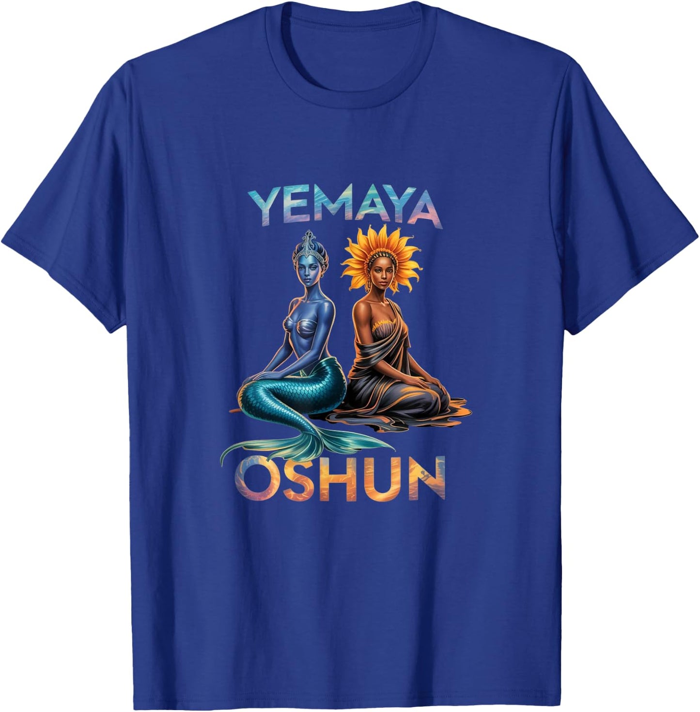 Yemaya Oshun Orisha Yoruba Goddess Mermaid T-Shirt - T-Shirt | Royal