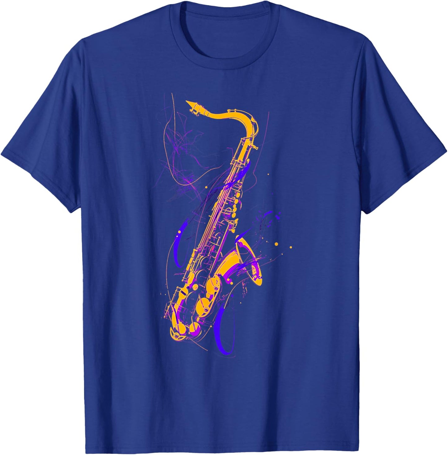 Saxophone , Black, S T-Shirt - T-Shirt | Royal