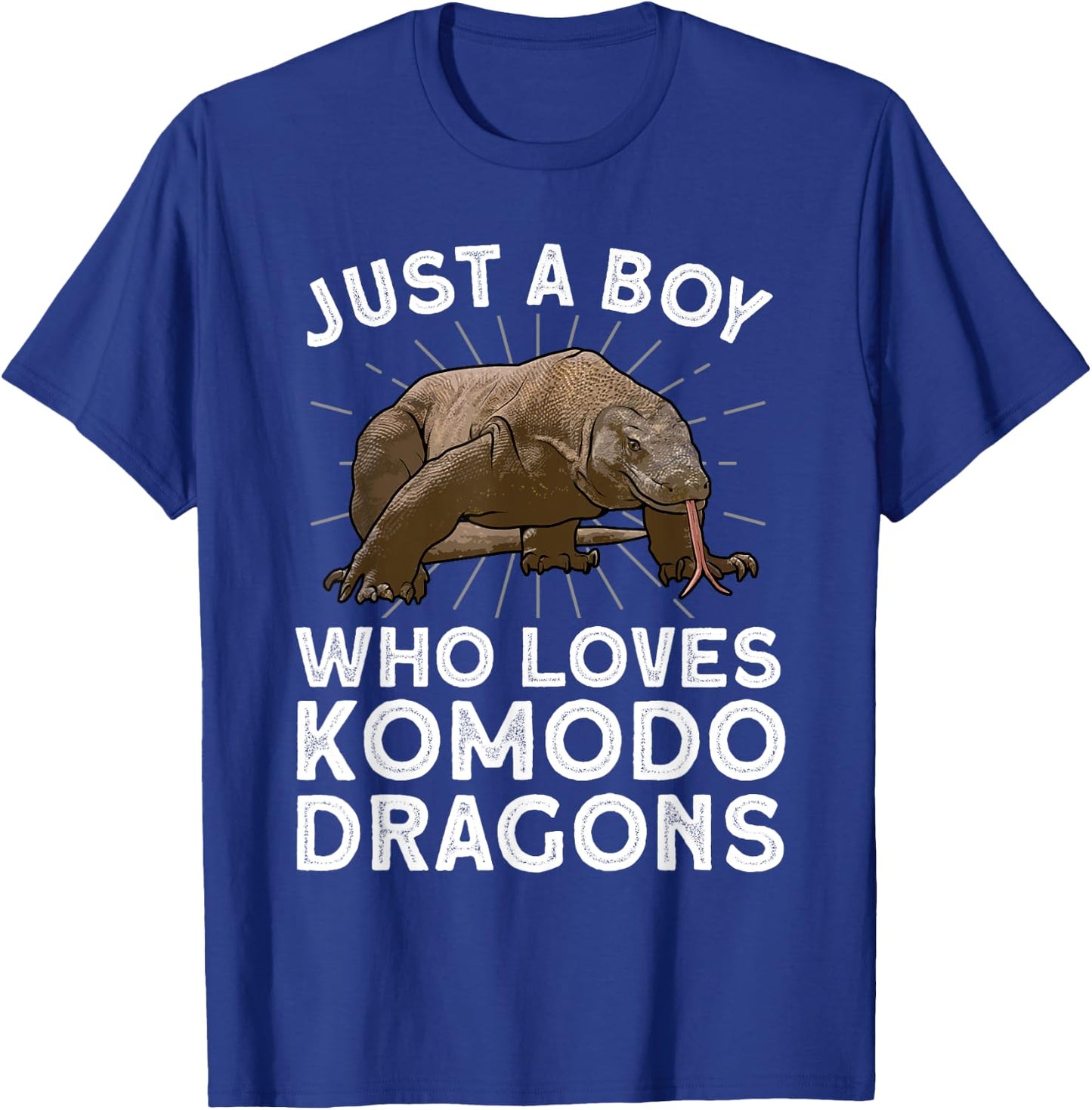 Funny Komodo Dragon Design For Boys Men Dragon Lizard Lovers T-Shirt - T-Shirt | Royal