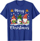 Merry Christmas Light Cute Gnomes Family Gnome Xmas Matching T-Shirt - T-Shirt | Royal