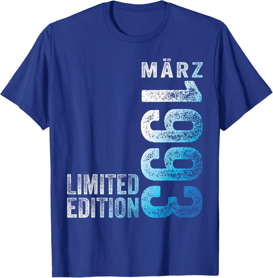 30th Birthday Man 30 Years Limited Edition March 1993 , black T-Shirt - T-Shirt | Royal