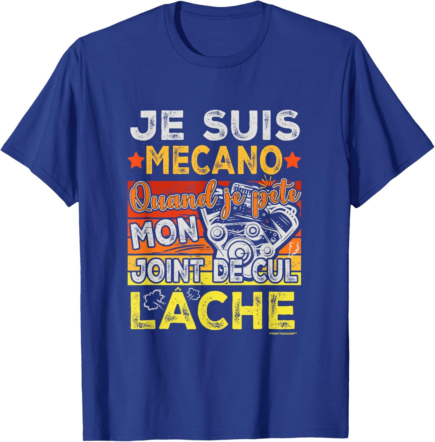 Mechanic Humour Mechanical Cylinder Head Gasket – Man Mécano , Black, S T-Shirt - T-Shirt | Royal