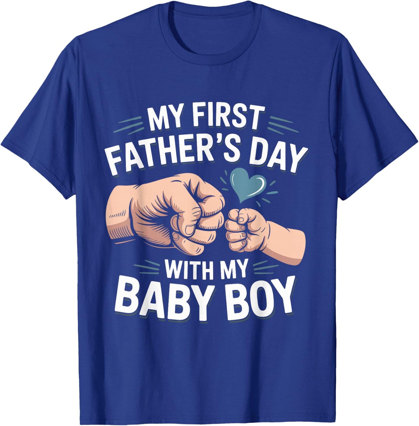 Mein erster Vatertag Baby Junge Erstes Mal Papa Neugeborener Sohn T-Shirt - T-Shirt | Royal