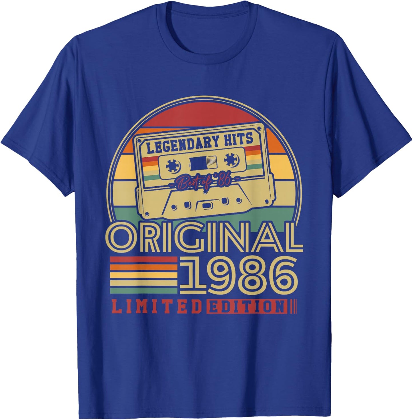 Original 1986 40th Birthday Vintage Gift Man Woman T-Shirt - T-Shirt | Royal