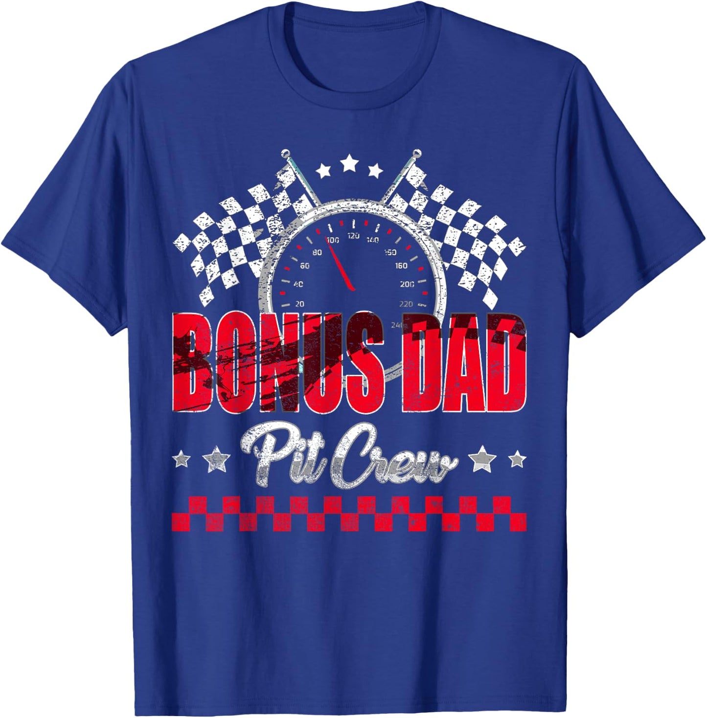 Race Car Birthday Party Racing Family Bonus Dad Pit Crew T-Shirt - T-Shirt | Royal