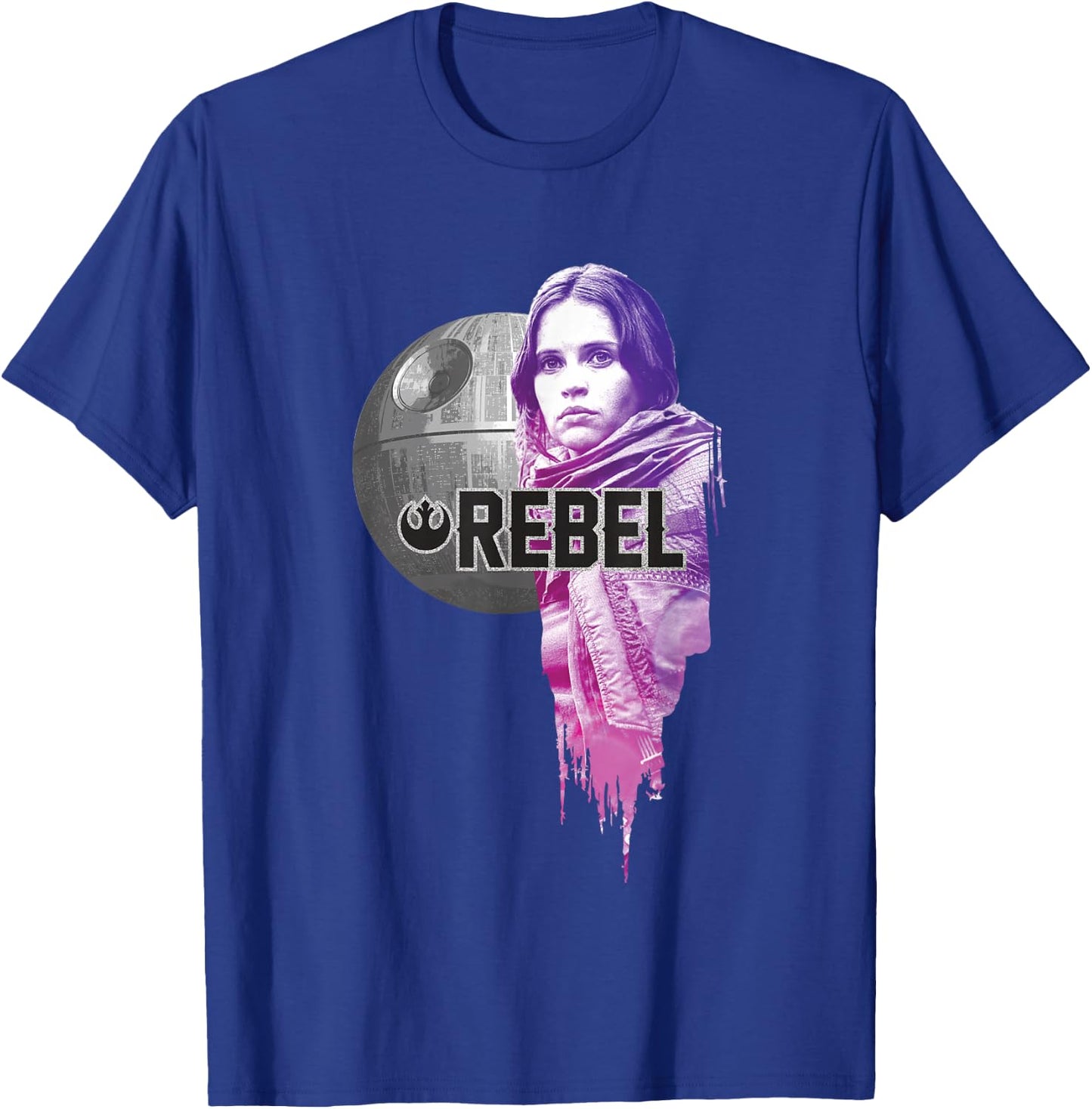 Star Wars Rogue One Iconic Jyn Erso Rebel Big Chest Portrait T-Shirt - T-Shirt | Royal