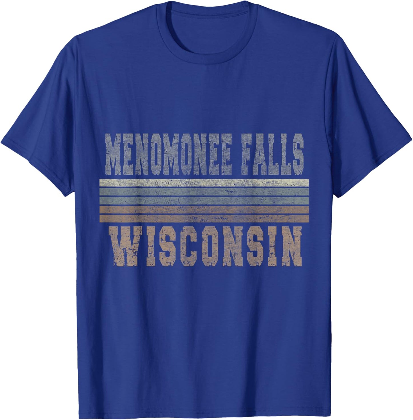 Retro Menomonee Falls Wisconsin T-Shirt - T-Shirt | Royal