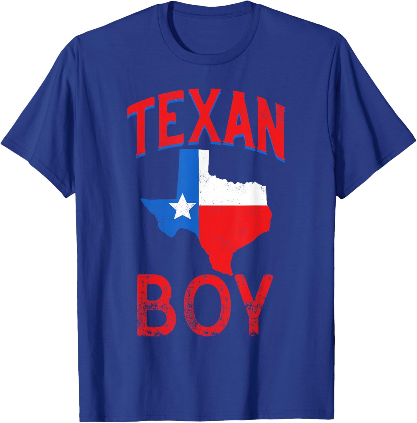 Texan Boy Proud Vintage Texas Flag T-Shirt - T-Shirt | Royal