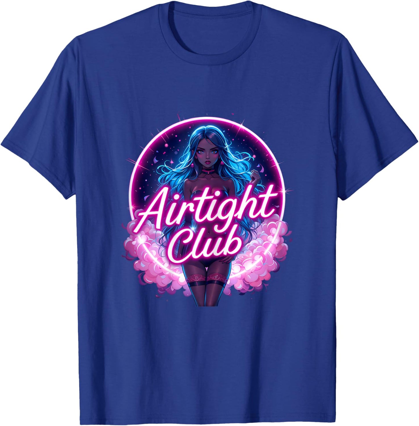 Airtight Club Swinger Lifestyle Naughty Adult Humor Graphic T-Shirt - T-Shirt | Royal
