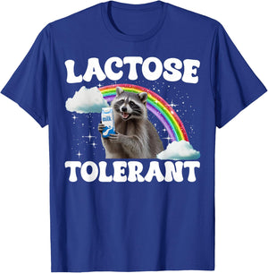 Lactose Tolerant Raton Laveur Intolérant Au Lactose T-Shirt - T-Shirt | Royal