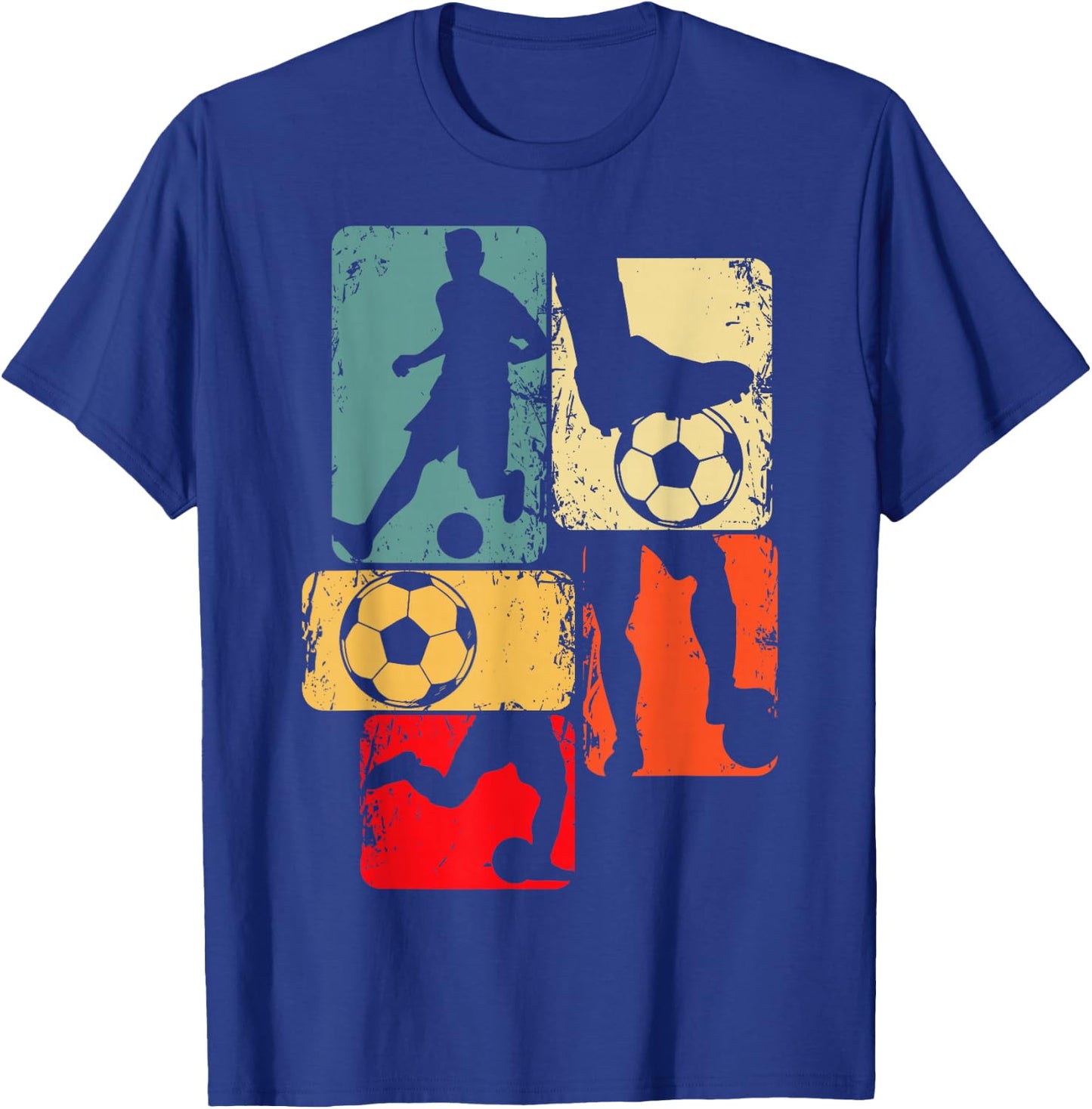 Football Player Boys Kids , black T-Shirt - T-Shirt | Royal