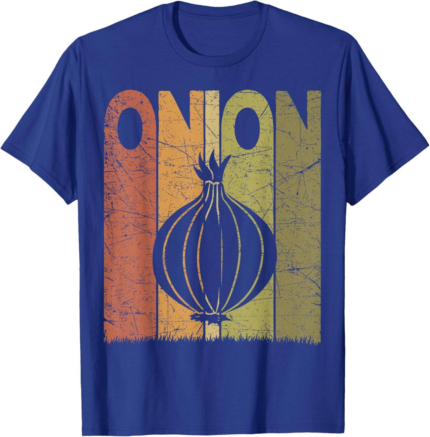 Onion Vintage Onion Farmer Retro Vegetables Farmer T-Shirt - T-Shirt | Royal