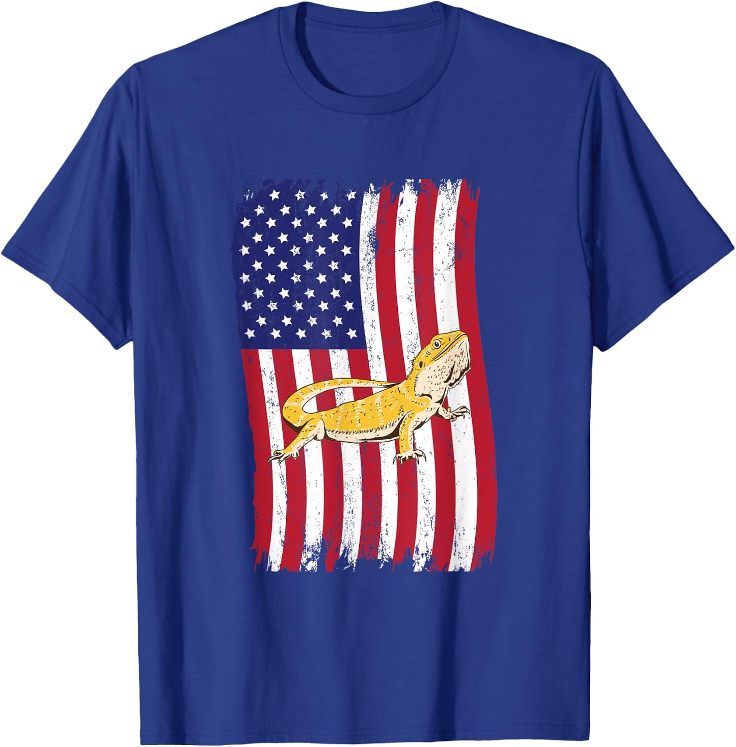 American Flag Bearded Dragon T-Shirt - T-Shirt | Royal