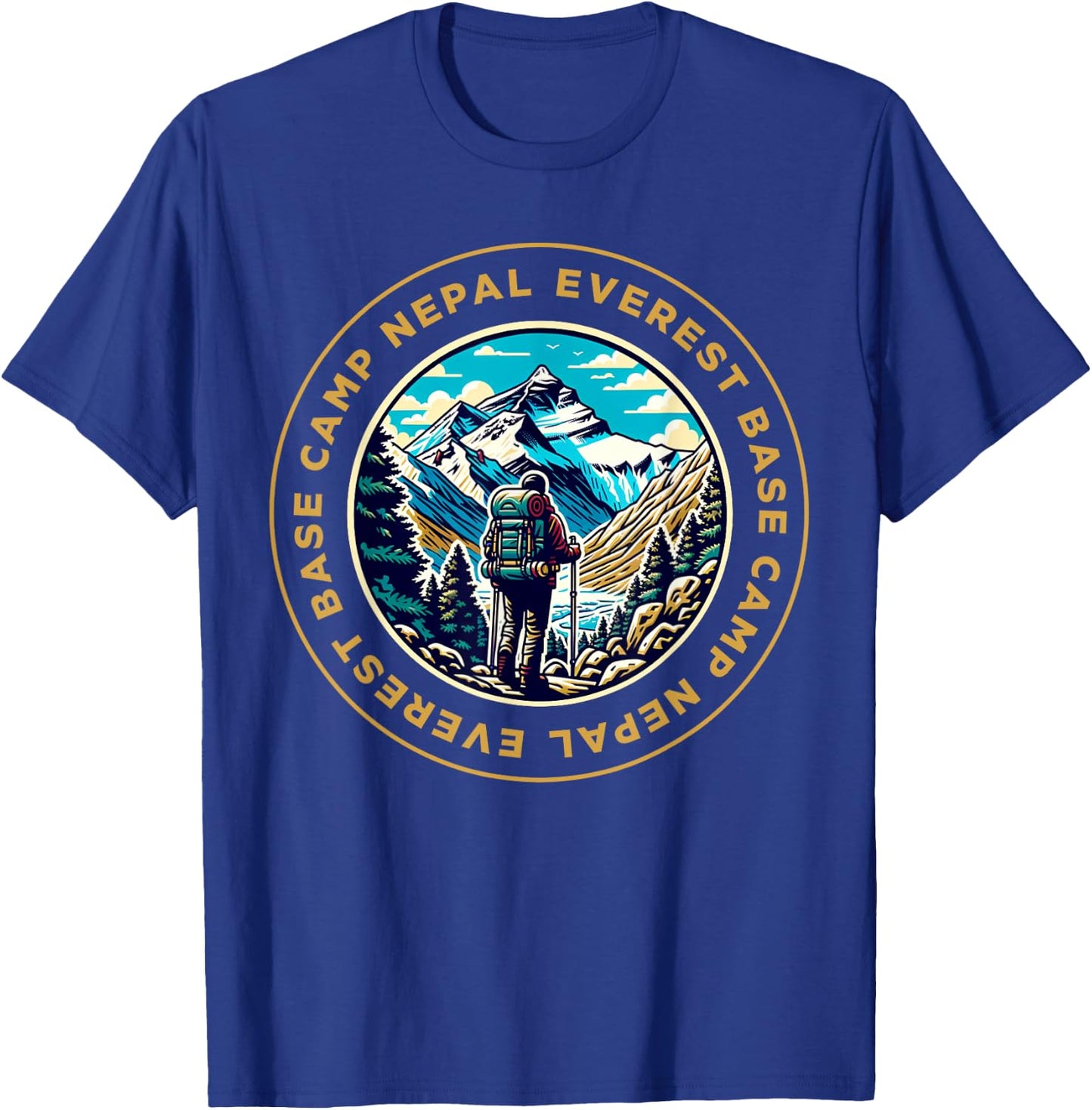 Everest Base Camp Nepal Mountain Everest View Hiking , Black, S T-Shirt - T-Shirt | Royal