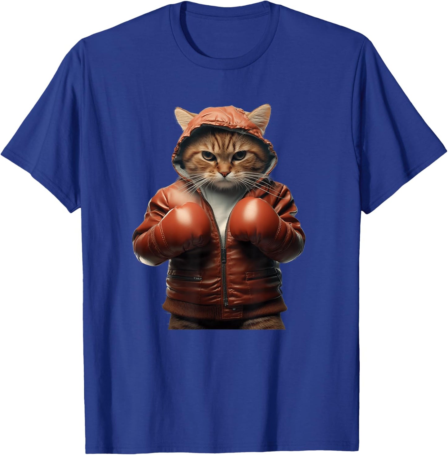 Funny boxing cat with boxing gloves Women Girls Kids T-Shirt - T-Shirt | Royal