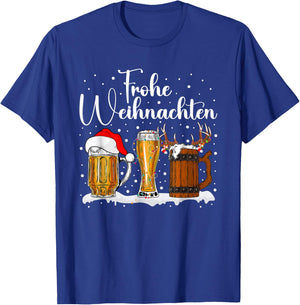 Christmas Outfit Men's Christmas Beer Gifts Men's , black T-Shirt - T-Shirt | Royal
