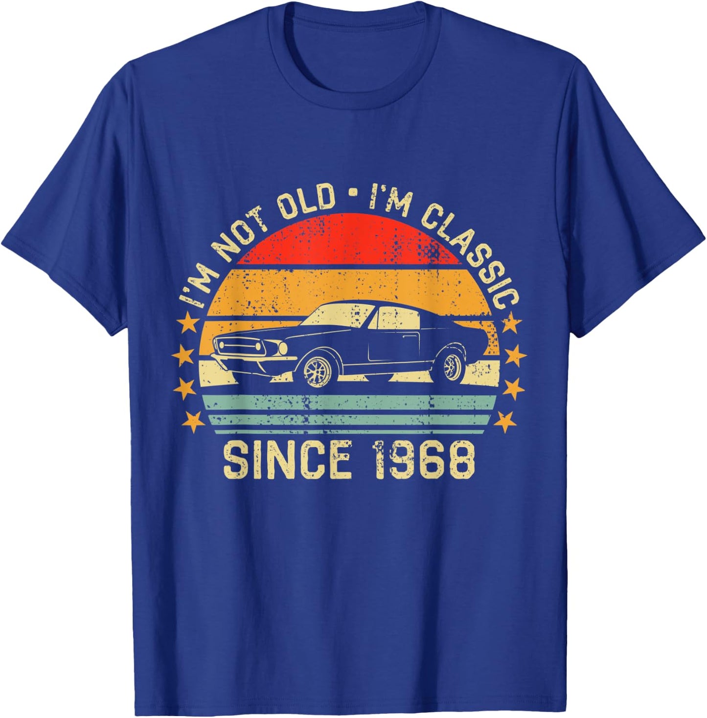 Cool Car 53rd Birthday Gift 53 year old Men & Women T-Shirt - T-Shirt | Royal