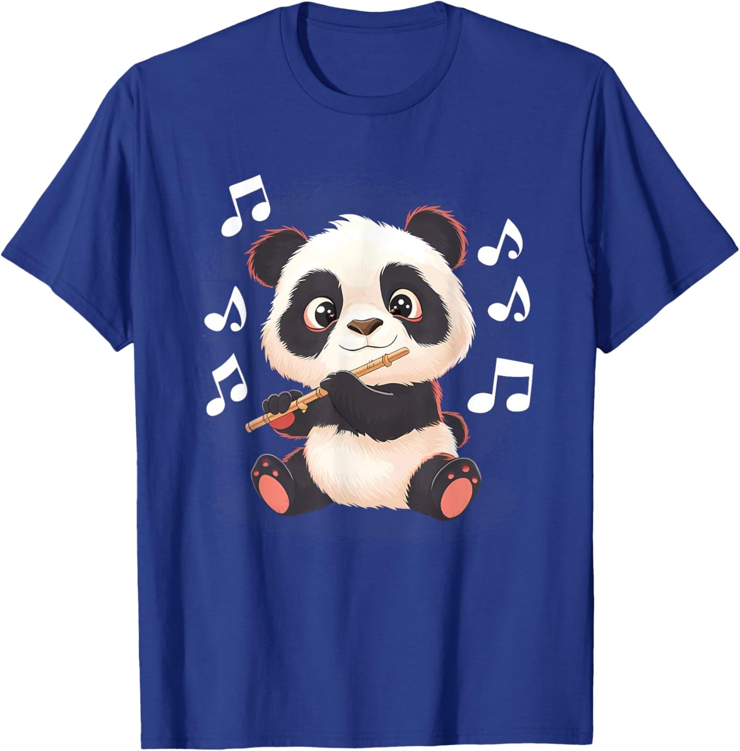 Panda Playing Flute T-Shirt - T-Shirt | Royal