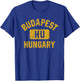 Budapest Hungary Gym Style Distressed Amber Print T-Shirt - T-Shirt | Royal
