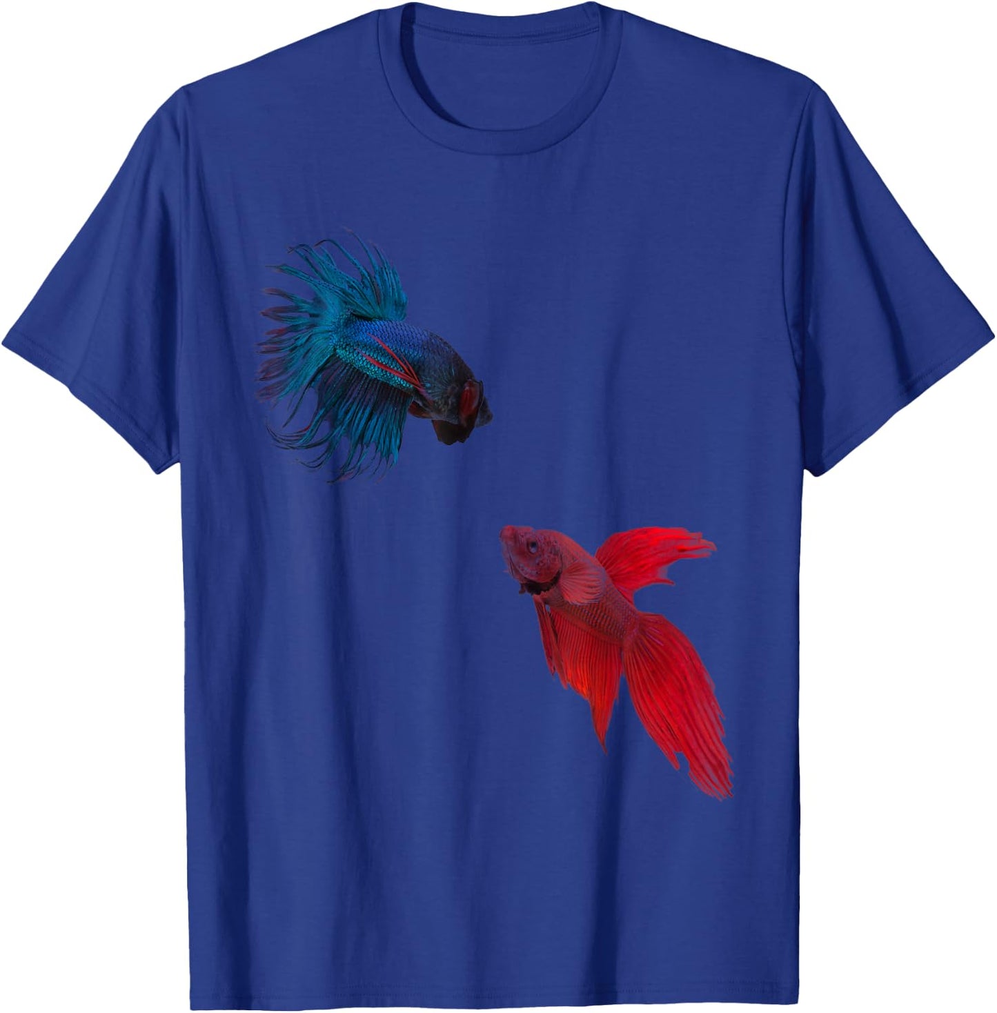 Red VS. Blue Betta Fish, Siamese Fighter Fish Gift T-Shirt - T-Shirt | Royal