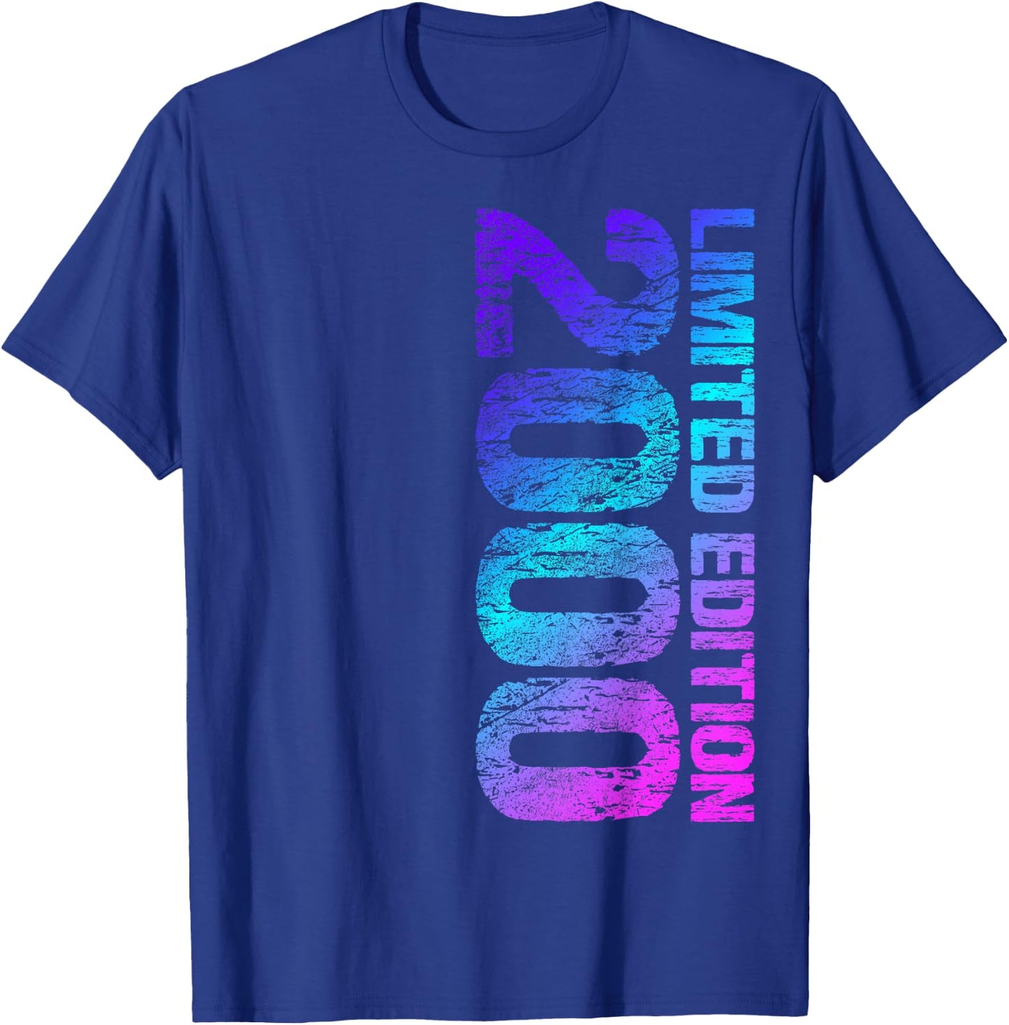 2000 Man Woman 25th Birthday Limited Edition 25 , black T-Shirt - T-Shirt | Royal