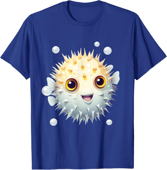 Cute Blowfish Easy Halloween Puffer Fish Costume Pufferfish T-Shirt - T-Shirt | Royal