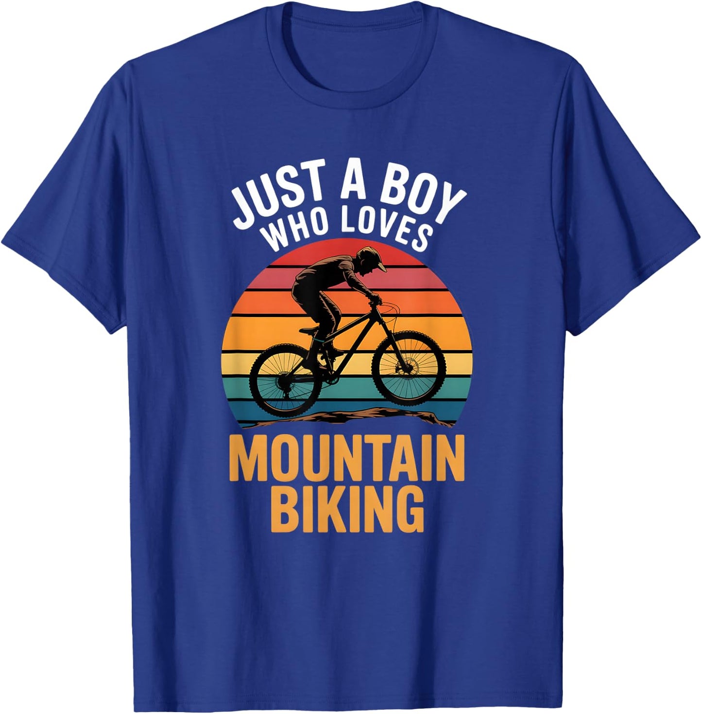Boys Mountain Biking T-Shirt - T-Shirt | Royal