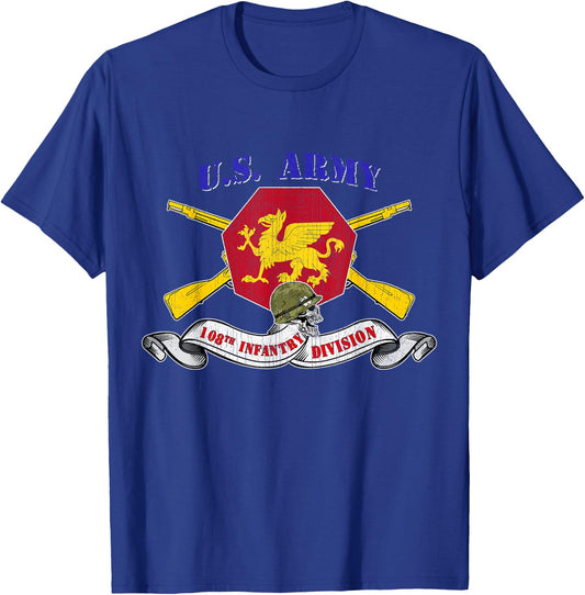 108th Infantry Division 108th ID Veteran Vintage Gifts T-Shirt - T-Shirt | Royal