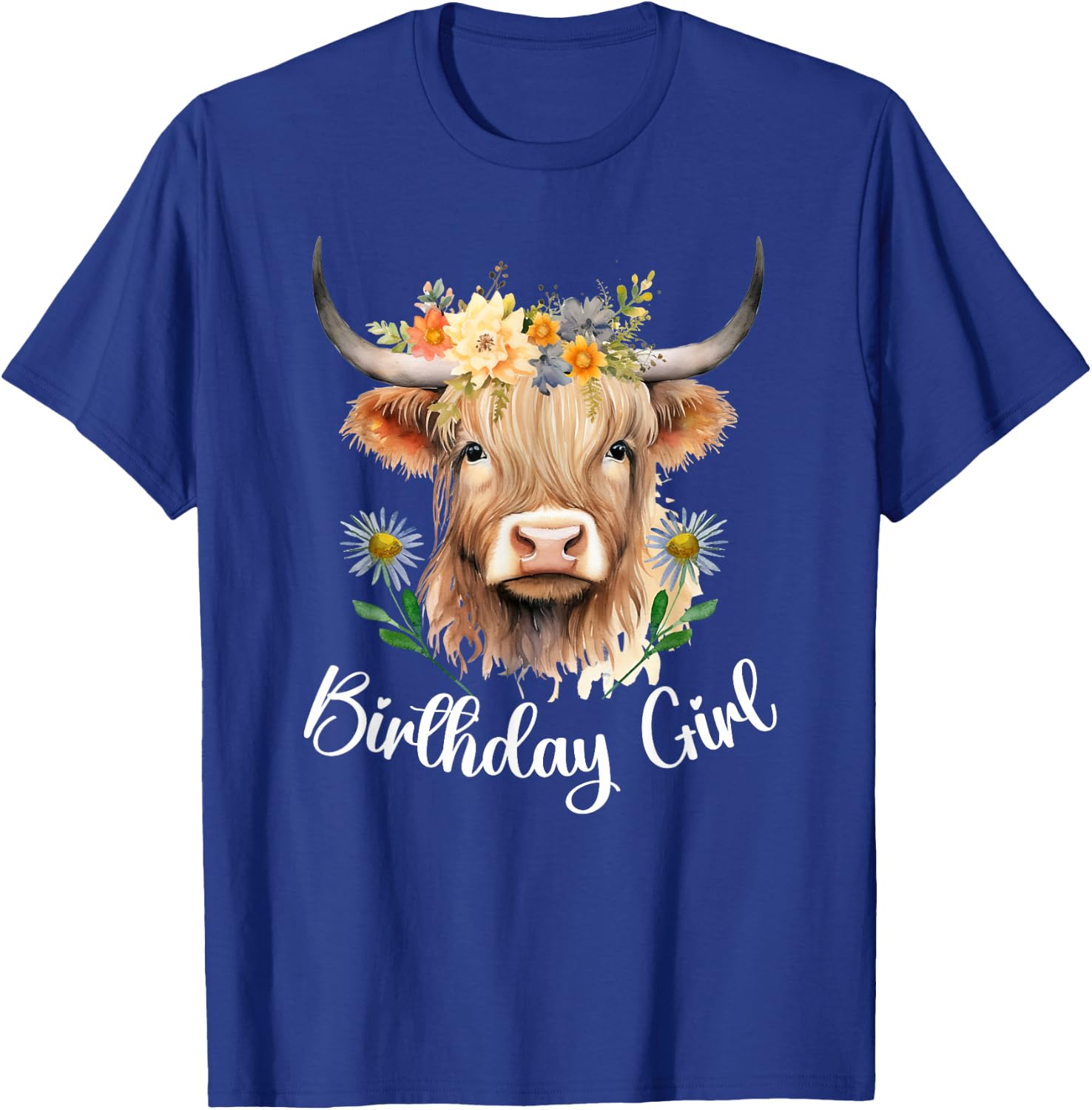 Cow Birthday Girl Mother Girl Mama Woman Family Matching T-Shirt - T-Shirt | Royal