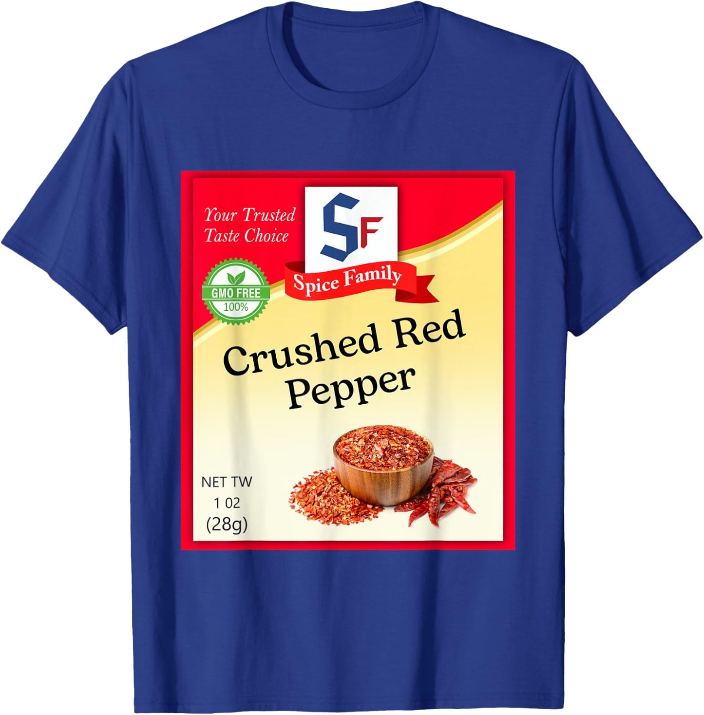 Crushed Red Pepper Condiment Costume Holiday Spice Costumes T-Shirt - T-Shirt | Royal