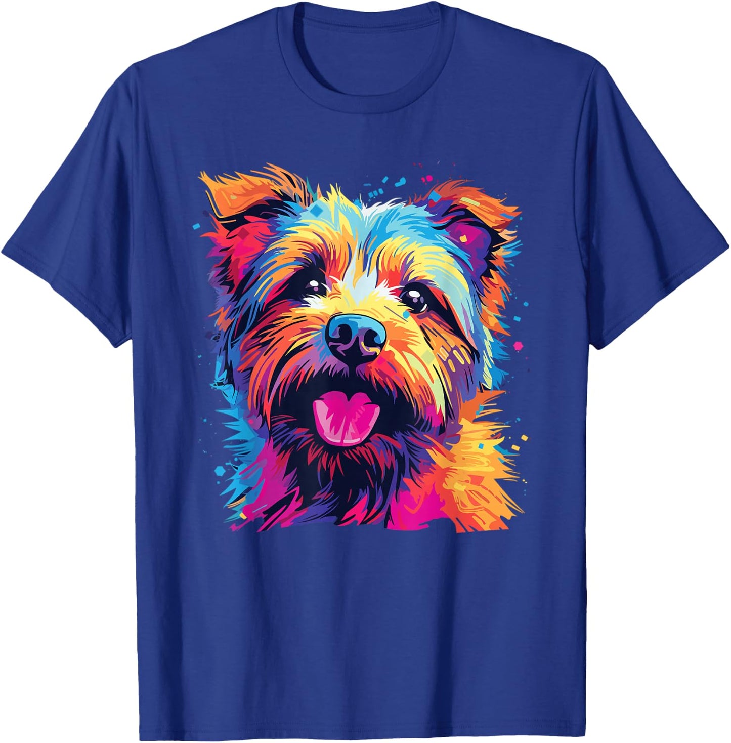 Watercolour Colourful Norfolk Terrier Dogs T-Shirt - T-Shirt | Royal