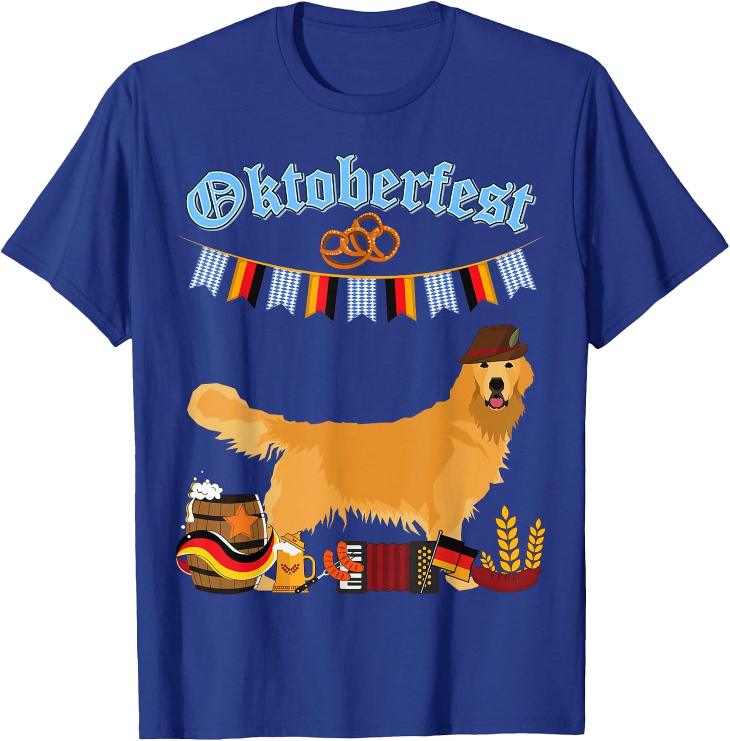 Golden Retriever Oktoberfest T-Shirt - T-Shirt | Royal