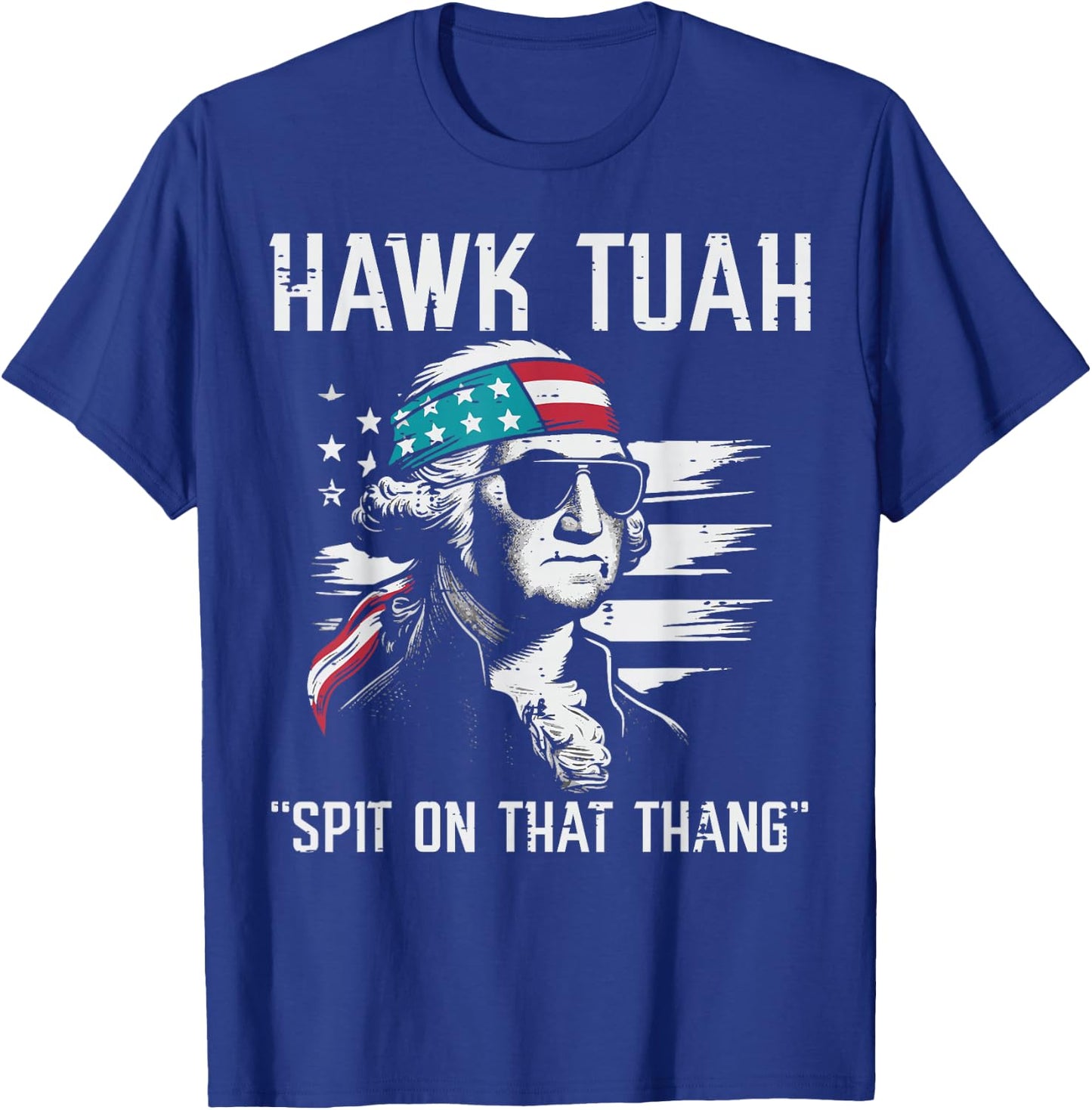 4th of July Hawk Washington Funny American Men Women Kids T-Shirt - T-Shirt | Royal