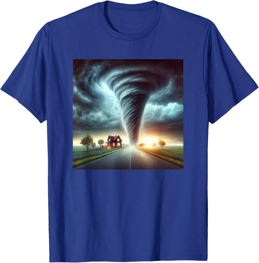 Meteorologist Storm Tornado Hurricane , Black, S T-Shirt - T-Shirt | Royal