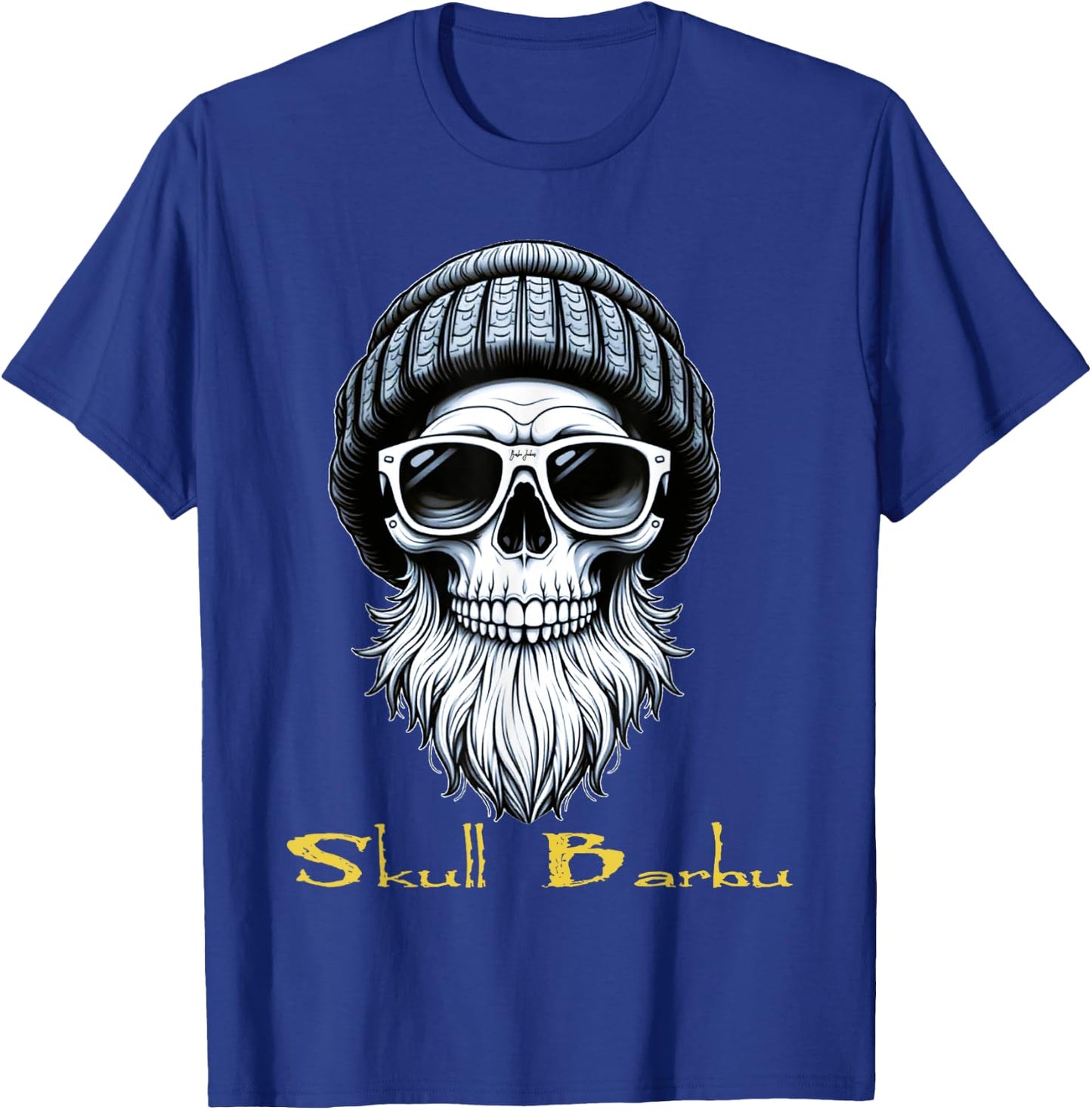 Skull Bearded Skull Beard Gift , Black, S T-Shirt - T-Shirt | Royal