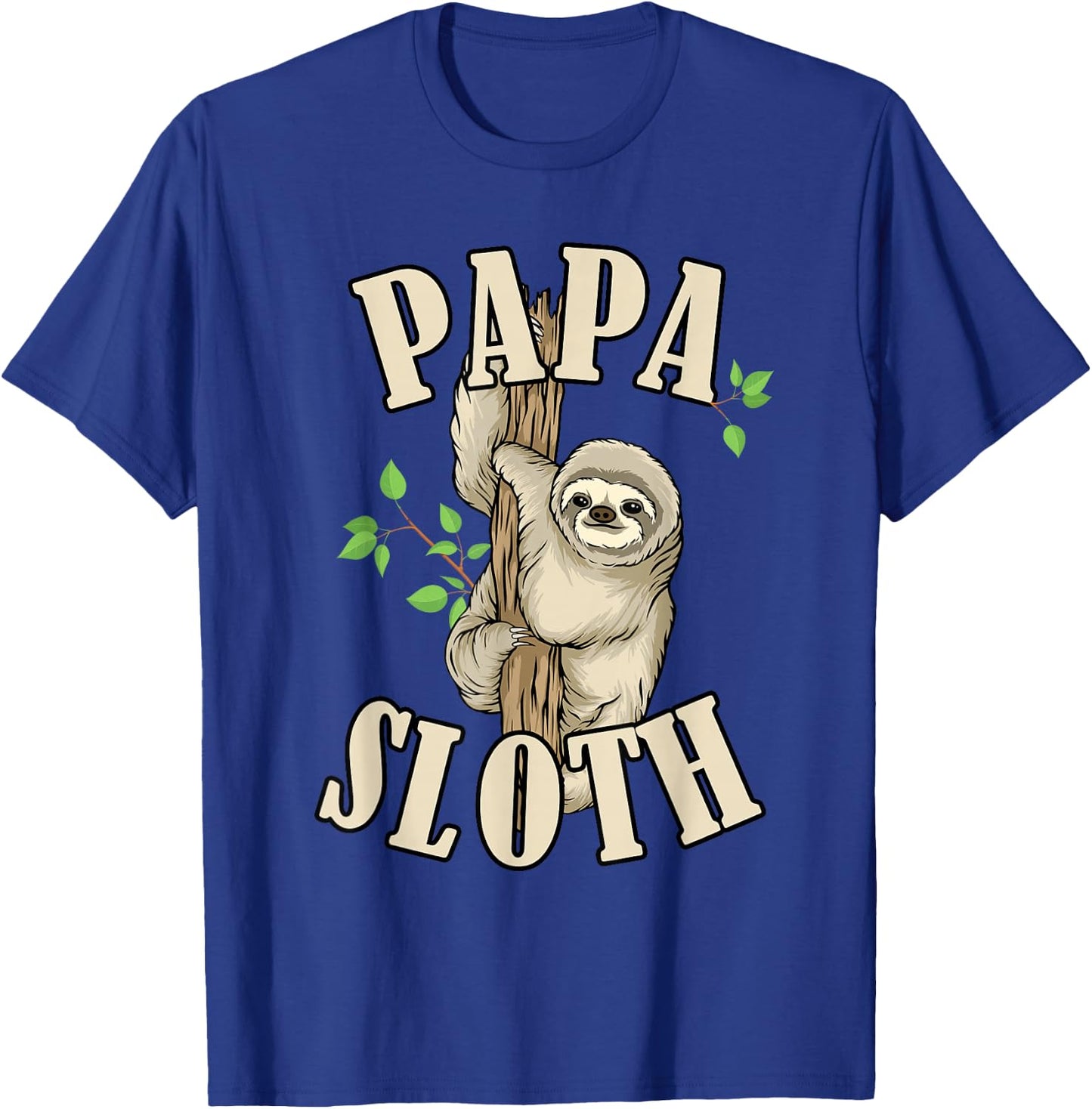 Papa Sloth Animal Lover Grandpa Sloth Papa T-Shirt - T-Shirt | Royal