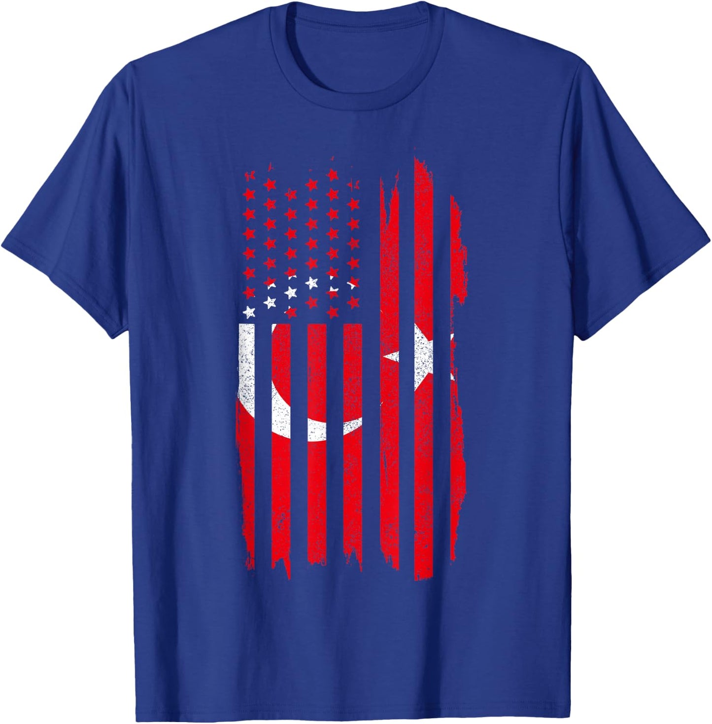 Turkey Pride Turkish American Flag Roots Heritage Turkiye T-Shirt - T-Shirt | Royal