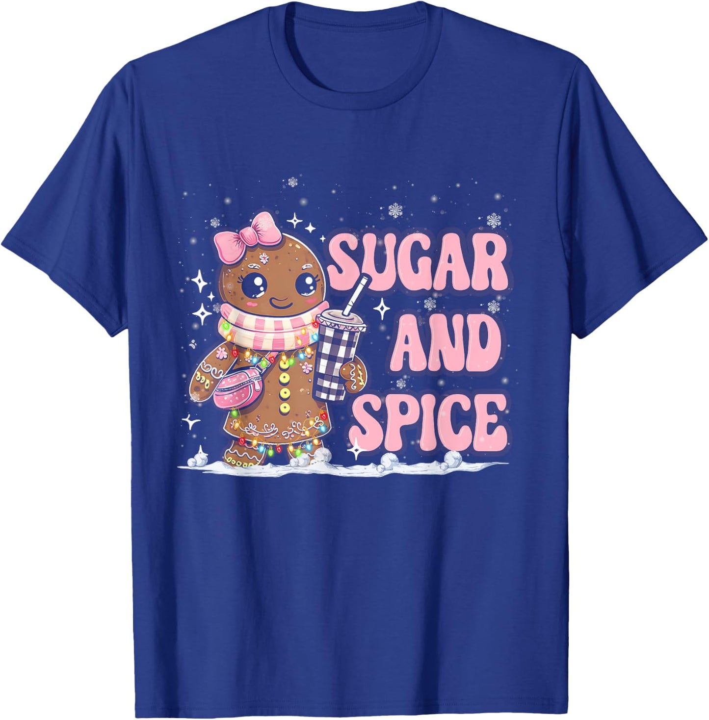 Sugar Spice Gingerbread Bougie Pink Christmas Retro Cookie T-Shirt - T-Shirt | Royal
