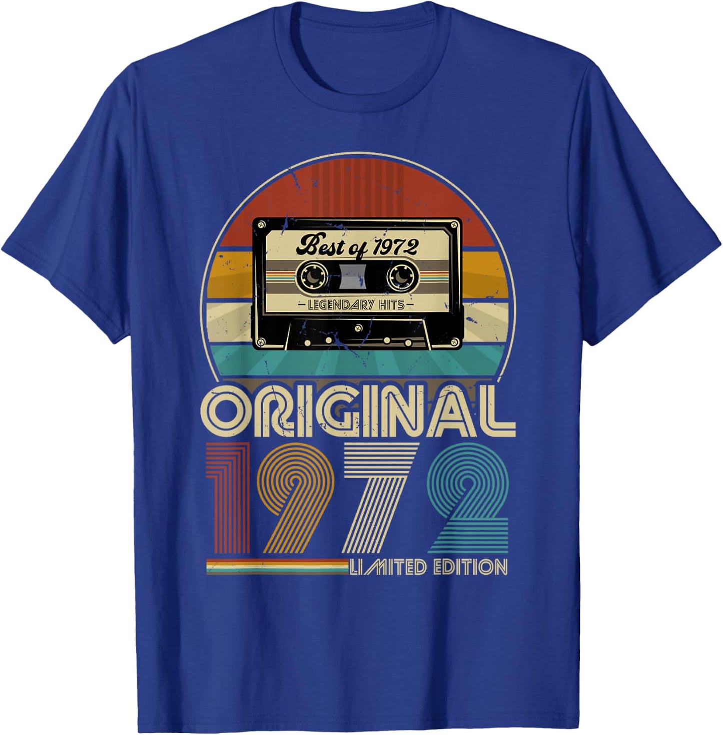 1972 Vintage 50. Geburtstag Retro Vintage Männer Frauen T-Shirt - T-Shirt | Royal