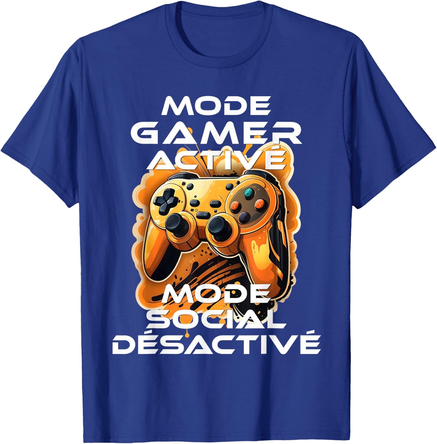 Gamer geek addicted video games teen console gaming humorous , Black, S T-Shirt - T-Shirt | Royal