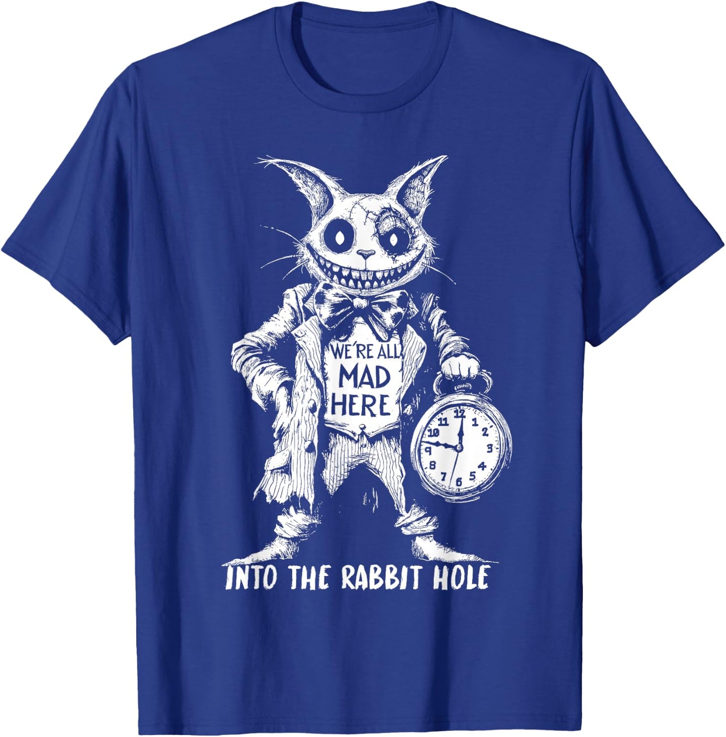 Scary Cheshire Cat in Wonderland Horror T-Shirt - T-Shirt | Royal