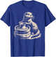 Retro Cute Otter At Pottery Wheel Throwing Ceramic Artist T-Shirt - T-Shirt | Royal