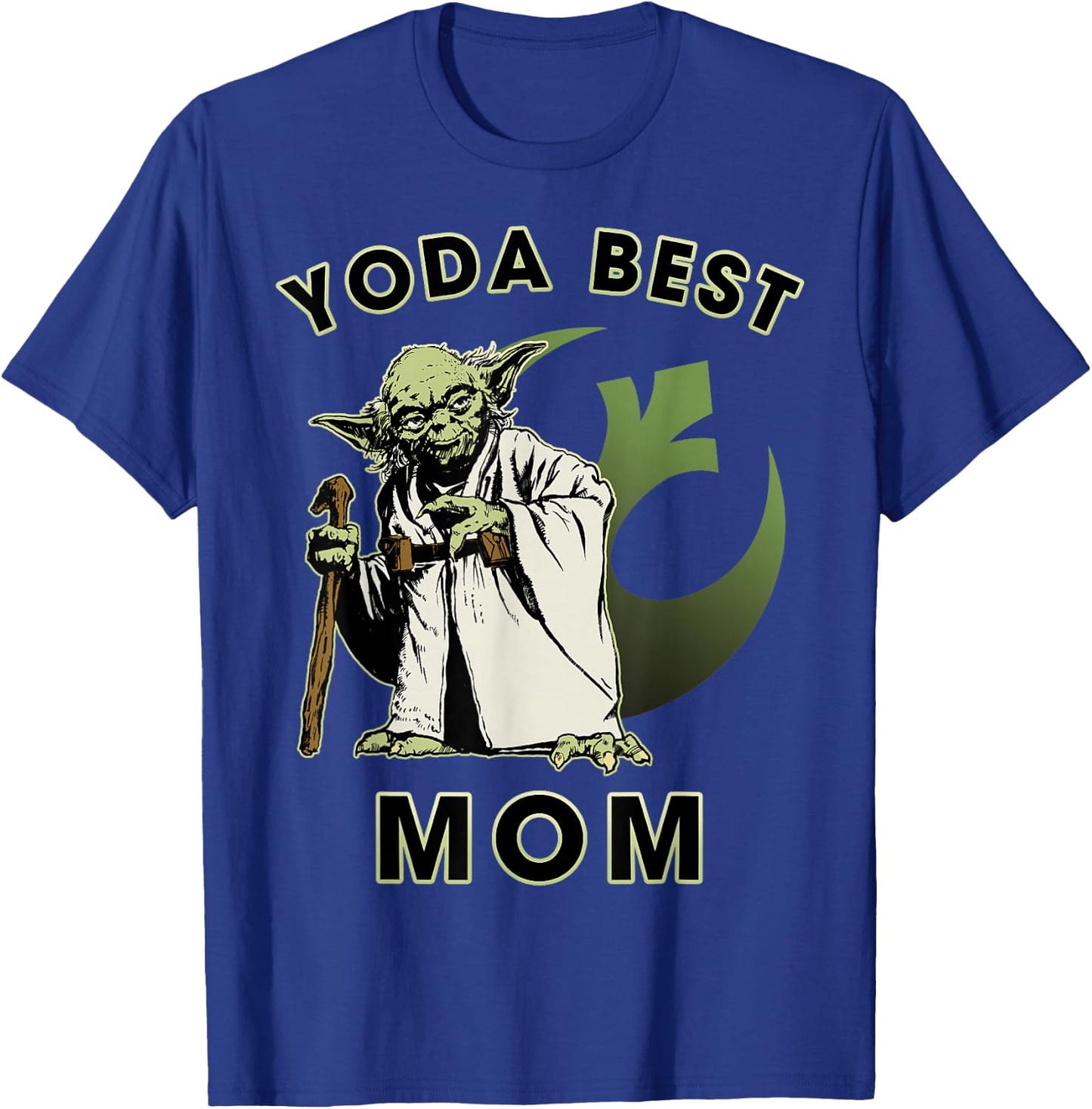 Star Wars Yoda Best Mom Rebel Logo T-Shirt - T-Shirt | Royal